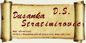 Dušanka Stratimirović vizit kartica